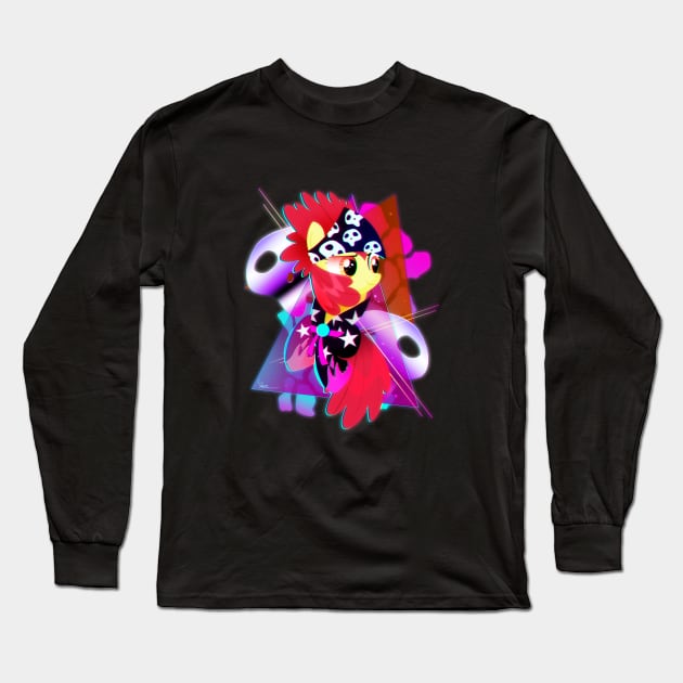 Synthwave Apple Bloom Long Sleeve T-Shirt by Ilona's Store